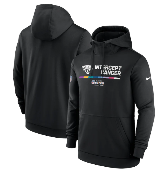Men's Jacksonville Jaguars 2022 Black Crucial Catch Therma Performance Pullover Hoodie